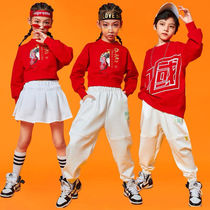 Childrens cheerleading performance clothing jazz dance performance National style winter sports clothing autumn and winter suit Chinese style