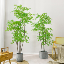 Simulation green plant Nantian bamboo bionic plant living room large indoor floor-to-ceiling potted plant landscaping decoration decoration fake flower tree