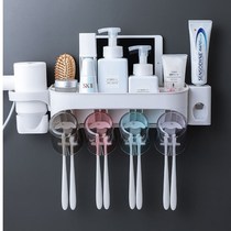 Shelves Multi-functional toothpaste toothbrush shelve toilet wall-mounted gargling cup suit hairdryer frame