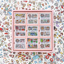 900 sheets of soft and soft collection La girl handbill stickler small gift box decoration small pattern no-mark waterproof suit mobile phone mug helmet post paper cute cartoon hand tent material children post-picture stationery