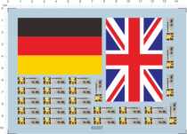 63397 US flag of German flag milk shrine civilian model bar 1 24 Ferrari mold sticker label
