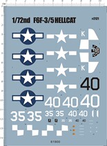 61900-5812 1 72 f6f-35 hellcat Fighter Aircraft American Model Water Paste 1