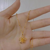 Otters-official Internet guest for withdrawal of the cupboard clear cabin Missing Peach Blossom Necklace Woman Fashion 18K Cherry Blossom Fine LOCK BONE CHAIN