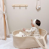 Baby Lift Basket Out Portable Baby Carry-on Cradle Newborn Vehicular Weaving Cradle Bed Practical Sleeping Basket Tide