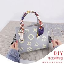 Handmade Bag Diy Self-Sewn Woven Bag Homemade Material Bag Advanced Sensuel Satchel Handbags Single Shoulder Bag Birthday Present