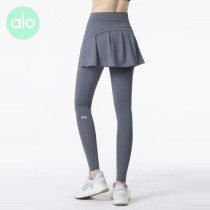 Ms. Alo yoga high waist yoga pants New fitness running and leisure break two pieces of fast dry air breathable sports skirts
