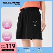 Skechers skechers official outlets summer new casual sports shorts female loose cat graffiti