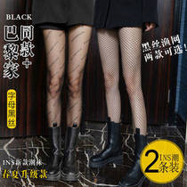 Black Silk Alphabet Silk Socks Woman Sensation Summer Thin New 2021 Burst Anti-Hook Wire Ultra Slim Black Ins Spring Autumn