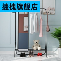 Scandinavian household coat rack door bedroom change shoe stool shoe cabinet hanger floor-to-ceiling household integrated multi-function mirror