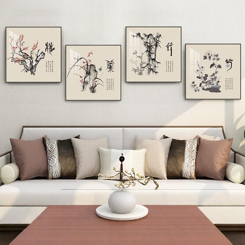 梅兰竹菊新中式挂画-梅兰竹菊新中式挂画促销价格、梅兰竹菊新中式挂画