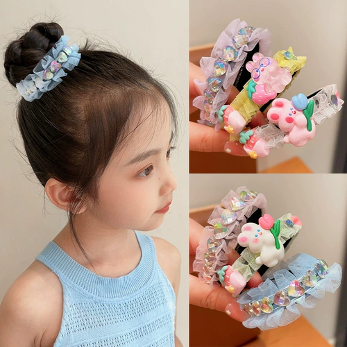 Детская мультяшная заколка для волос для девочек, мультяшный хвостик, летний аксессуар для волос, 2023