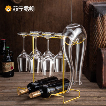 Integrated red wine glass hanging upside down rack upscale light lavish red wine show shelves Wine Cabinet Decorative containing pendulum 2378