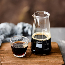 Tea Café Hand Flush Coffee Sharing Jug Heat Resistant Glass Drip American Coffee Maker Scale Share Cup Suit