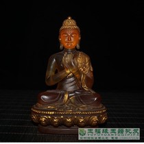 Glazed Buddha statue tea tray ornaments medicine Buddha Sakyamuni crafts Buddha niche Ruyi tea pet Zen gift