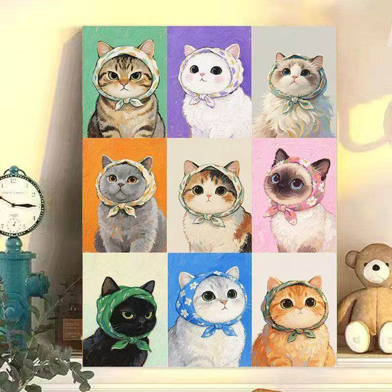 diy数字油画猫-diy数字油画猫促销价格、diy数字油画猫品牌- 淘宝