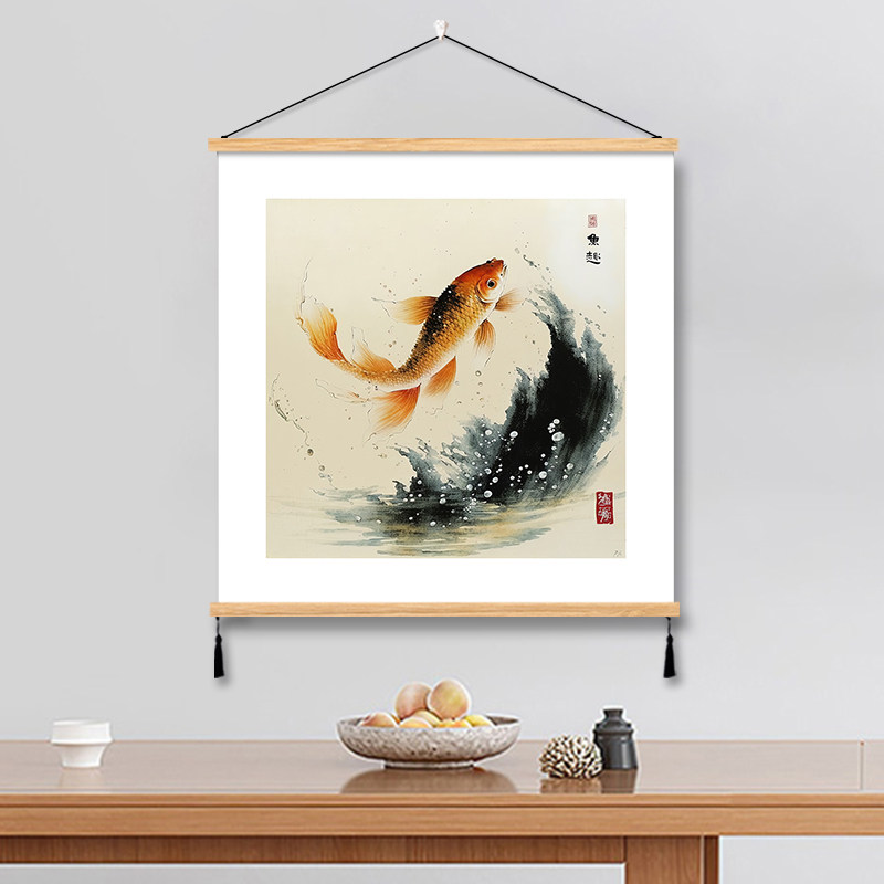 水墨锦鲤挂画-水墨锦鲤挂画促销价格、水墨锦鲤挂画品牌- 淘宝