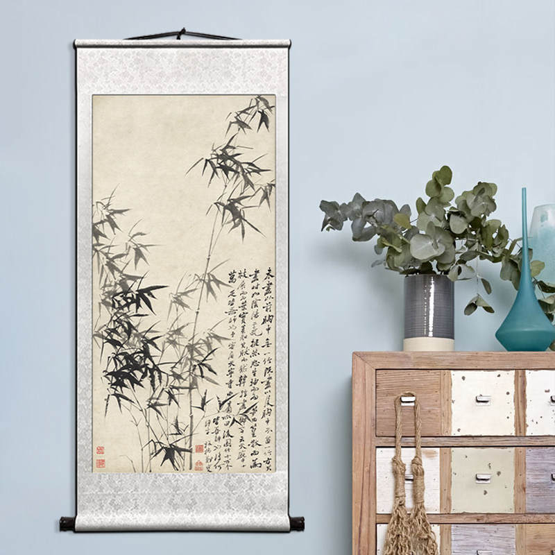 値下げ！鄭板橋の水墨画 他　竹 絵　2枚セット 値下げ！鄭板橋の水墨画 他 竹 絵 2枚セット 楽天市場】掛軸 鄭板橋 風