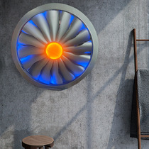 Retro loft Industrial Wind heavy metal creative iron punk three-dimensional shiny turning fan bar restaurant background