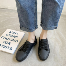 Rain shoes women summer rain boots light water shoes fashion low-top rain womens shoes short tube kitchen work shoes rubber shoes