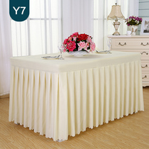 Office conference tablecloth Table skirt fabric tablecloth Rectangular event cold meal custom-made check-in table table skirt table cover table cover