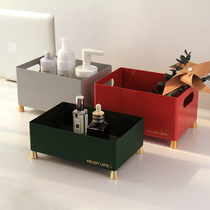 Desktop cosmetics jewelry storage box Nordic style dresser creative finishing box Household multi-function shelf