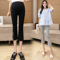 Pregnant women dress summer pregnant pants summer thin Model seven pants in summer pants fork seven pants mom