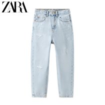 ZARA Spring Dress New Child Wear Girl Wear Effect Loose Comfort Version Jeans 9252605406