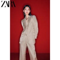 ZARA spring new womens dress silk satin texture suit jacket 2089722706