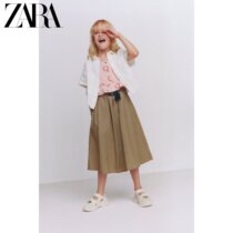  ZARA early autumn new childrens clothing girls with belt skirt 05507715707