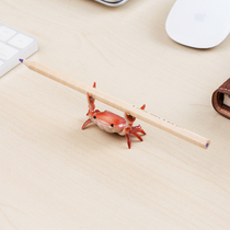 Japanese lobster design INS Net red weightlifting crab pen holder holding pen small bracket decoration model