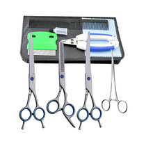 7 inch professional pet scissors set teddy dog shearing haircut dog beauty tool curving hair artifact