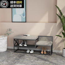 Entrance to the house for home storage Nordic door-to-door wearing shoes stool Sitting Shoes Cabinet SIMPLE WEB RED TEST SHOES STOOL