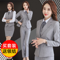 Telecom business hall work clothes womens professional clothing China Mobile sales office work clothes womens autumn and winter OL suit suit pants