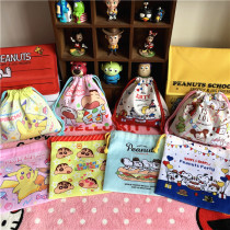  Cute little new net red puppy girl cartoon large capacity bundle pocket pull-out rope bag storage bag