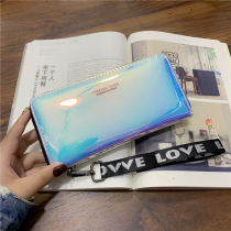 ins with the same wallet female 2021 new Korean fashion long zipper wallet personality laser womens clutch