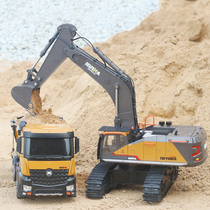 Huina remote control excavator large electric wireless childrens toy car excavator engineering car alloy simulation model