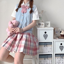 Fruit fructose JK uniform House Little Chun full page original design summer pink cute womens dress dress