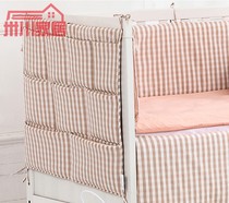 Cotton crib storage bag bedside bag diaper bag storage bag multi-color optional bedding bedwear