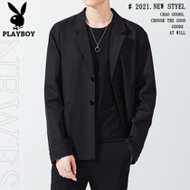 Playboy suit jacket mens autumn loose dk uniform casual suit three-piece suit formal suit men