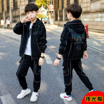 Boys spring clothing suit 2022 new children CUHK childrens spring autumn season online red ocean handsome boy Han version Chautide clothes