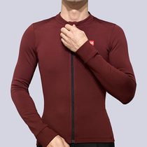 CR Autumn winter men and women warm red new catch warm and breathable long sleeves riding high-bounty and uptight bike blouses