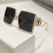 D Home 2023 New Monfields sunglasses Womens high level Ins big face slim white CD sunglasses personality wave