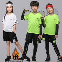 Children badminton suit set Girls table tennis tennis clothes Long-sleeved quick-drying autumn and winter boys running sportswear