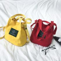 2021 thick original canvas shoulder bag literary Joker canvas bag mini shoulder bag mobile phone bag women