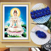 2021 new shaped crystal 5d diamond painting full diamond Guanyin bodhisattva point paste diamond cross stitch living room handmade diy