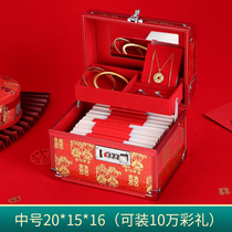 Married xia pin li pin gold box engagement bride hand gift boxed 10-1 million xiu he gold jewelry box