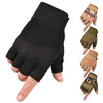 Boxing sanda mens half-finger gloves Outdoor protection wear-resistant non-slip fitness cycling training fingerless sports protective gear