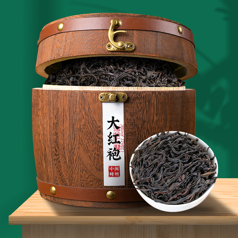 Zhongmin Fengzhou 木箱 Dahongpao Tea 厳選された高山岩茶 新茶超強力な香りのギフトボックス 300 グラム