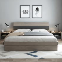 Double bed modern minimalist master bedroom storage bed 1 5 meters light luxury Board bed 1 8 Nordic economy high Box storage bed