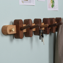 Modern minimalist pure solid wood Hook Hood Hood Hook Hyun Guan Wall Decoration Hanging Clothes Hook Key Hook Hanger Nordic